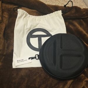 Telfar Black Round Bag with Logo